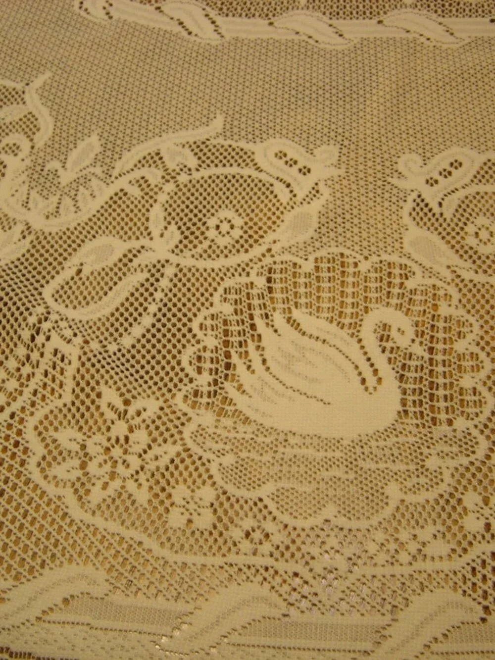 Ivory polyester lace tablecloth-60